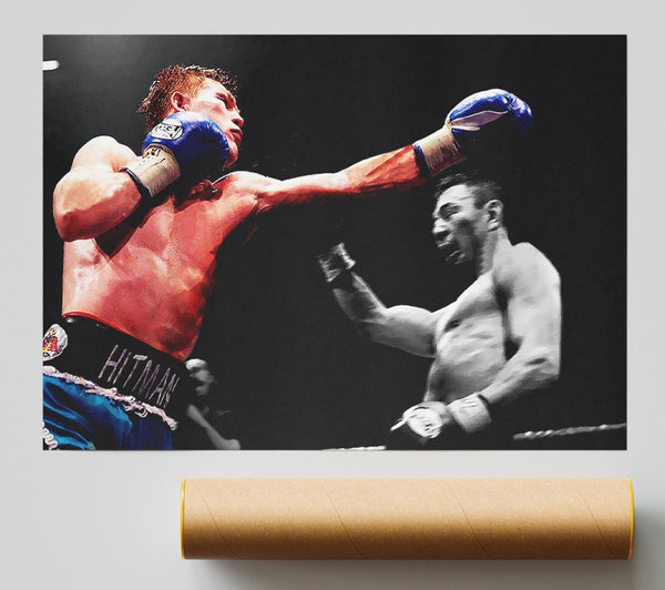 Ricky Hatton Knock Out In The Ring Poster