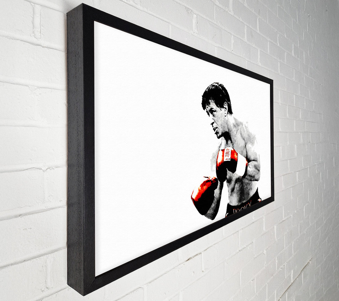  A Canvas Print of Rocky B n W Red Gloves Canvas Art