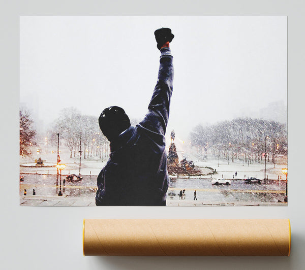 Rocky Balboa On The Steps Poster