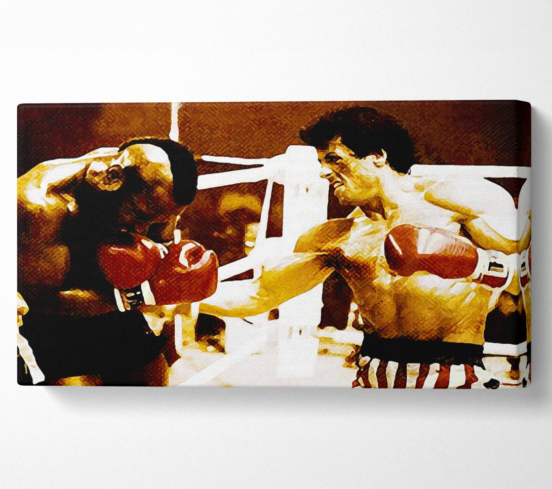  A Canvas Print of Rocky 3 In The Ring With Mr T Canvas Print