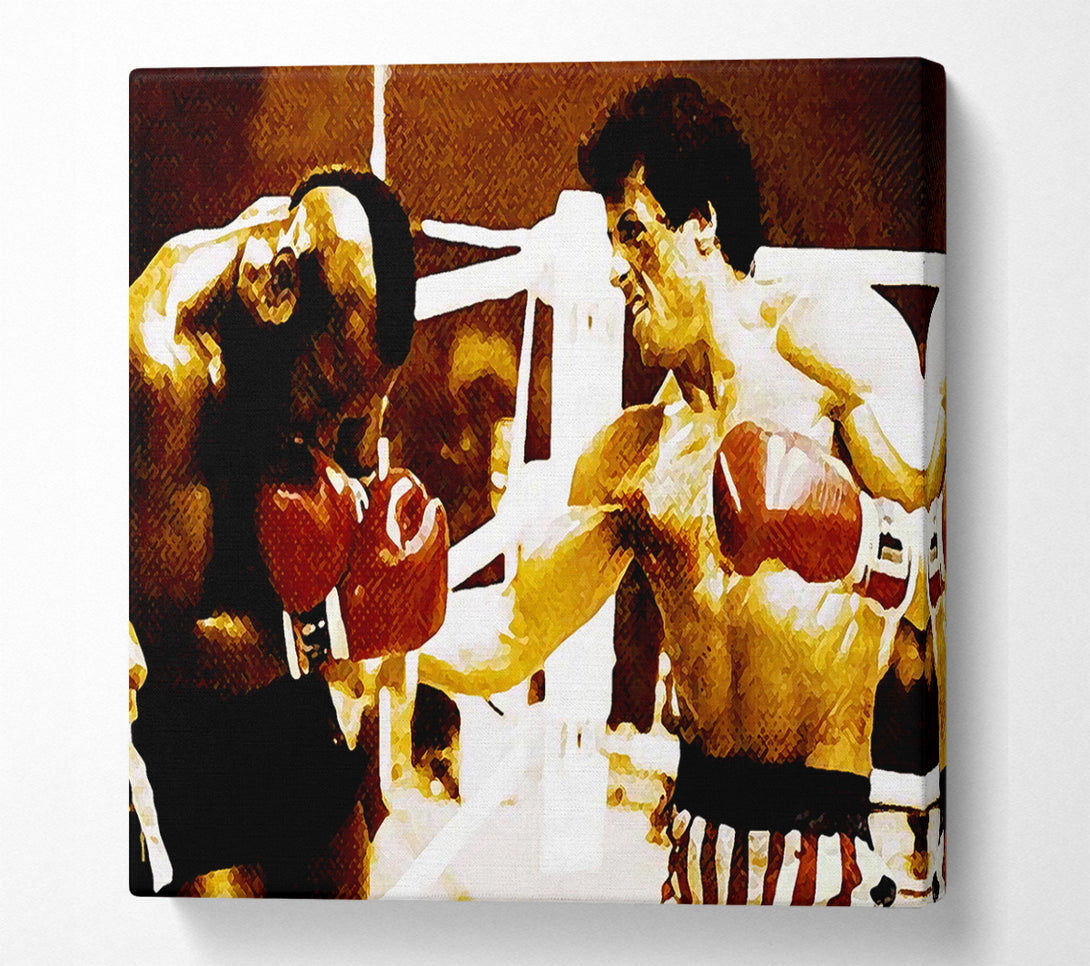  A Canvas Print of Rocky 3 In The Ring With Mr T Canvas Print