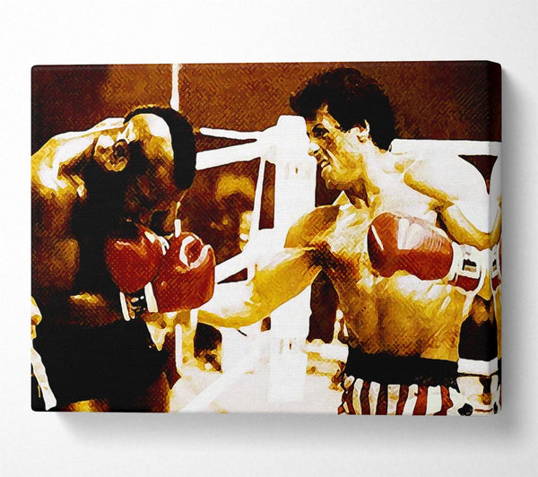  A Canvas Print of Rocky 3 In The Ring With Mr T Canvas Print