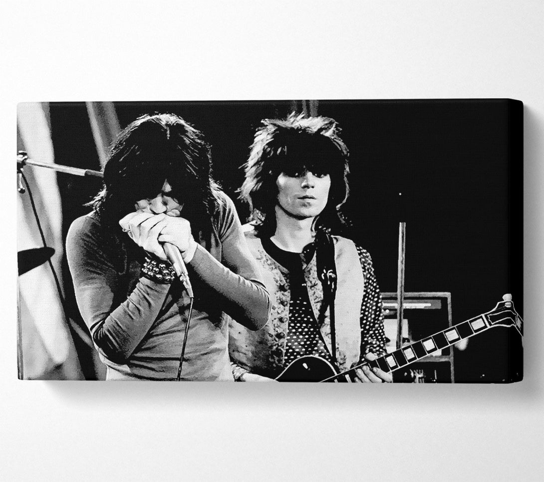  A Canvas Print of Rolling Stones Early Days On Stage Canvas Art