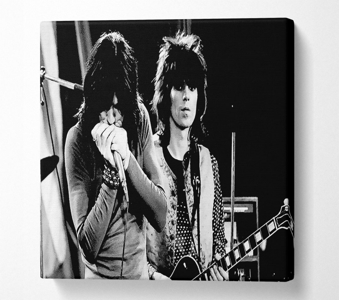  A Canvas Print of Rolling Stones Early Days On Stage Canvas Art