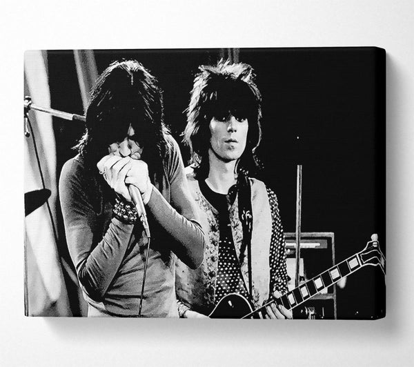 A Canvas Print of Rolling Stones Early Days On Stage Canvas Art