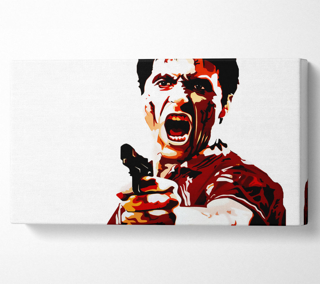  A Canvas Print of Scarface Al Pacino Red Canvas Wall Art