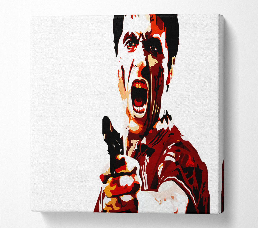  A Canvas Print of Scarface Al Pacino Red Canvas Wall Art
