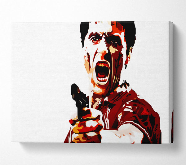 Scarface Al Pacino Red Canvas Wall Art