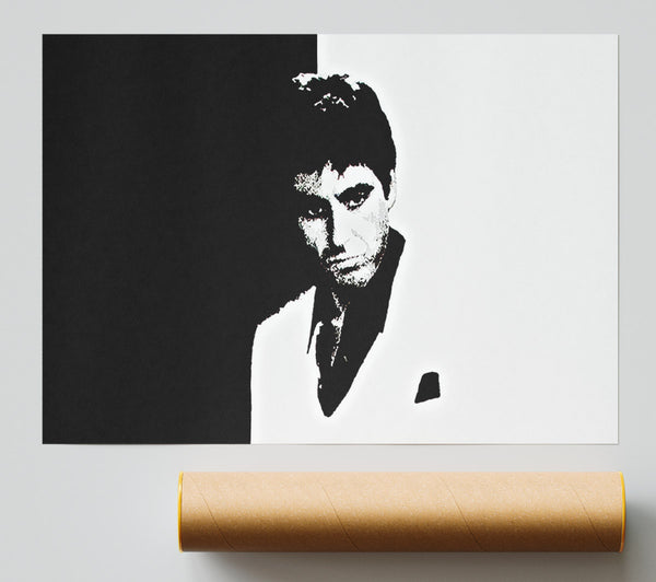 Scarface B N W Poster