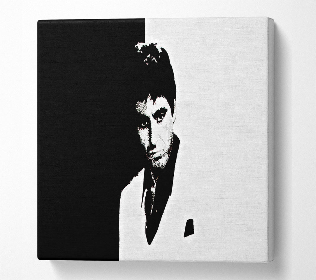  A Canvas Print of Scarface B n W Canvas Art