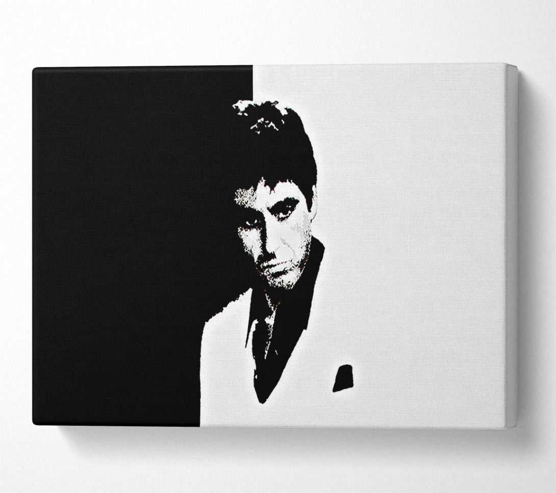  A Canvas Print of Scarface B n W Canvas Art