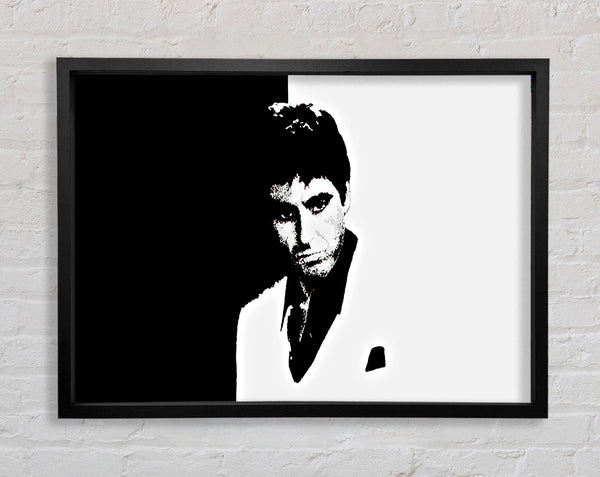 Scarface B n W Framed Print