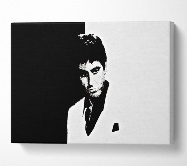  A Canvas Print of Scarface B n W Canvas Art