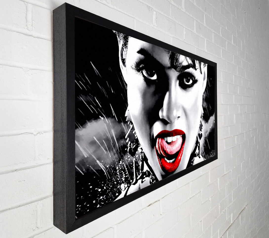  A Canvas Print of Sin City Lips Canvas Print