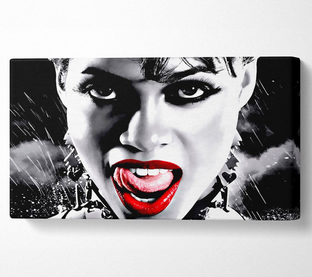  A Canvas Print of Sin City Lips Canvas Print