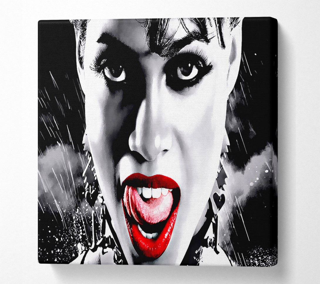  A Canvas Print of Sin City Lips Canvas Print