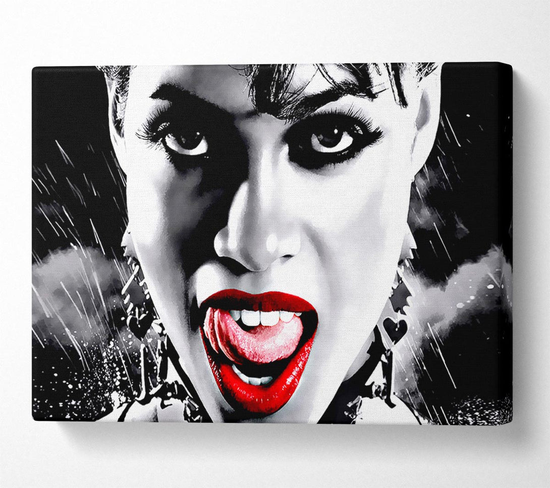  A Canvas Print of Sin City Lips Canvas Print