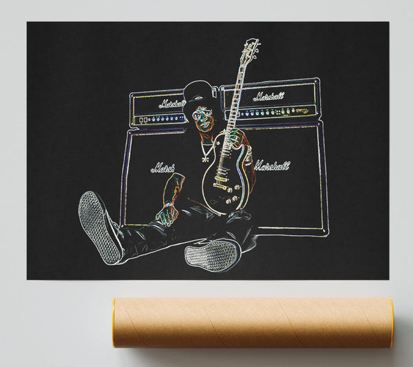 Slash Guitar Giclee Print