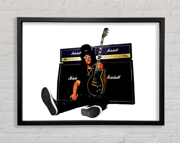 Slash Marshall Amps Framed Print