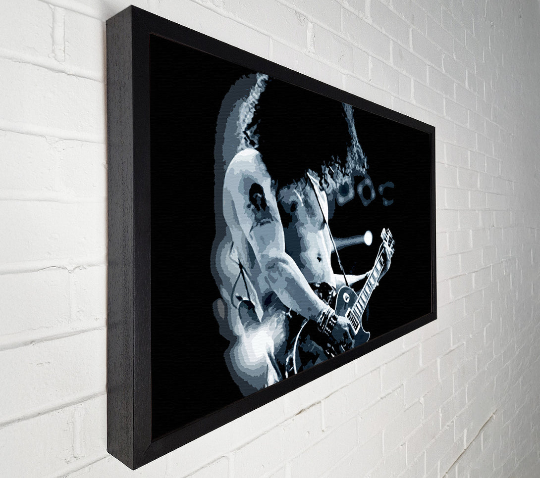  A Canvas Print of Slash On Guitar Blue Canvas Art