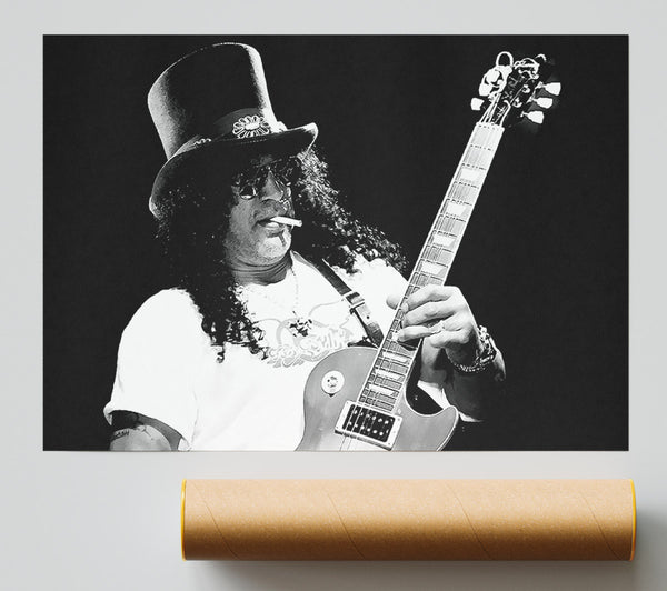 Slash On Guitar Poster