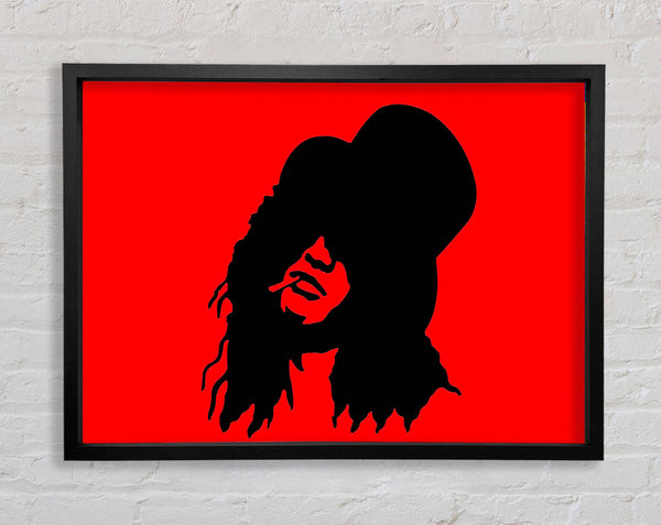 Slash Red Framed Print