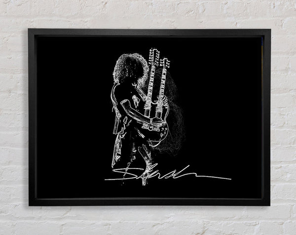 Slash Signature Framed Print