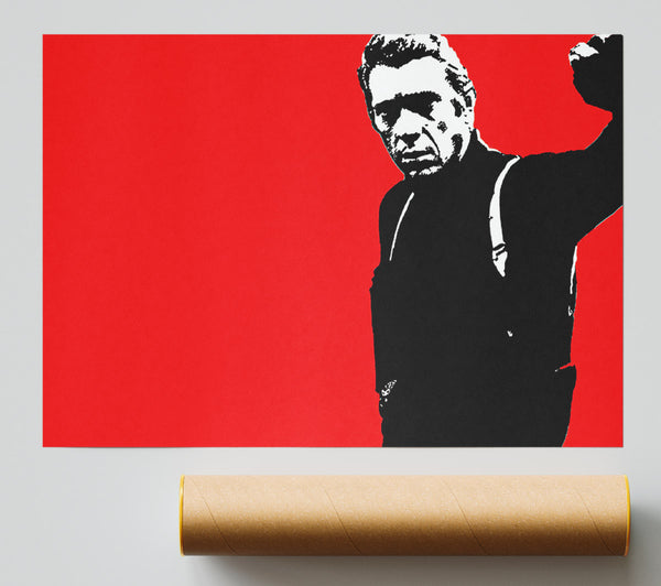 Steve Mcqueen Red Print