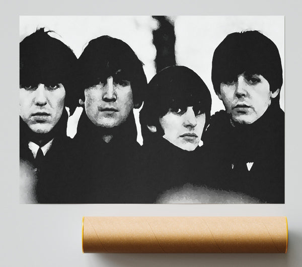The Beatles In Liverpool Faces 1 Poster