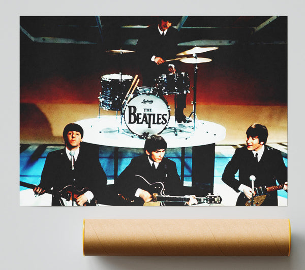 The Beatles On Stage Poster