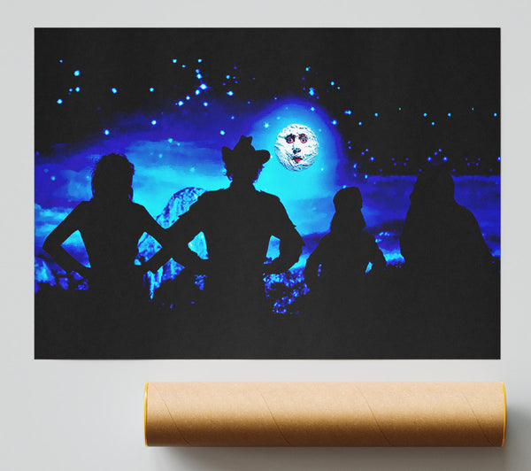 The Mighty Boosh Moon Face Poster