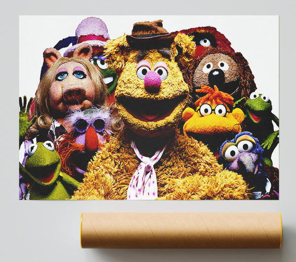 The Muppets Crew Retro 1970S Print