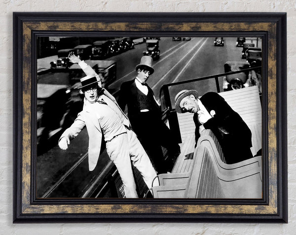 Harold Lloyd Bus Ride Framed Print