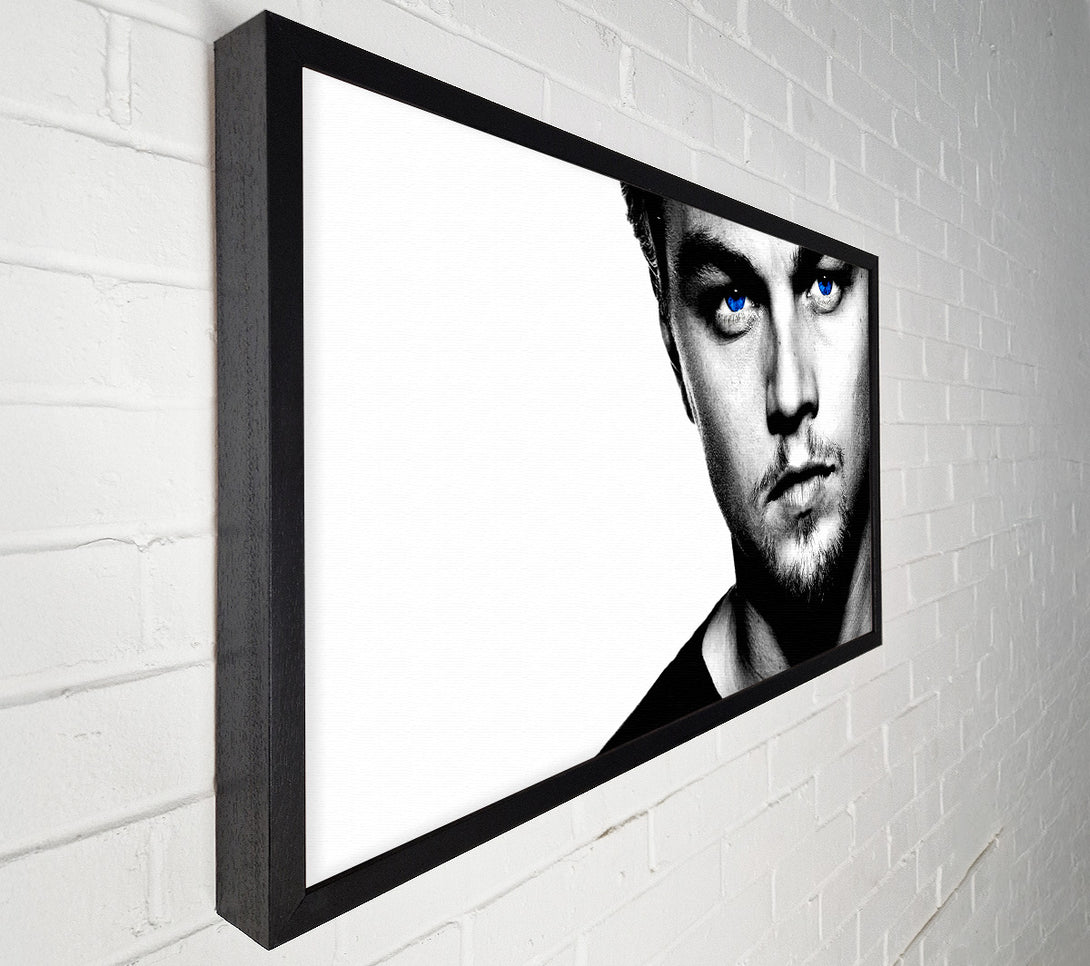  A Canvas Print of Leonardo Dicaprio Blue Eyes B n W Canvas Wall Art