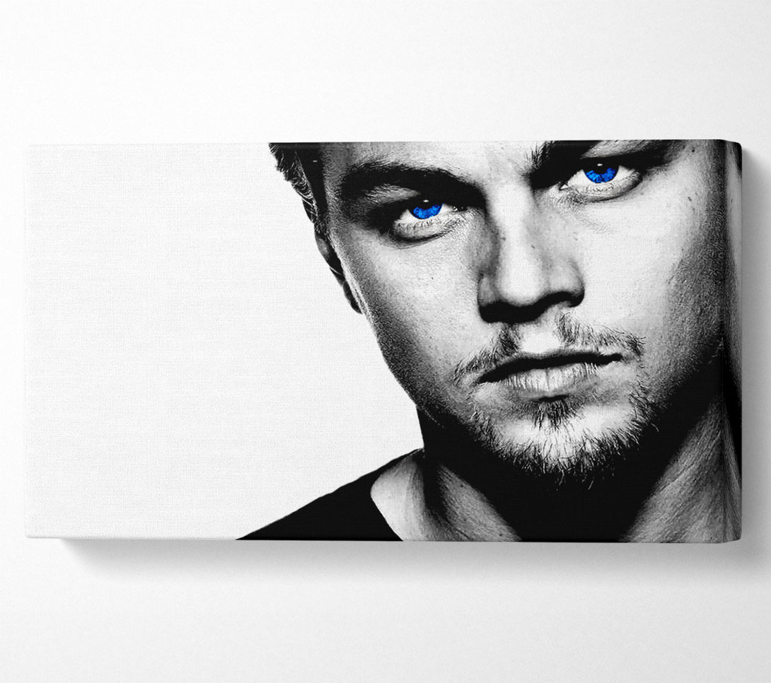  A Canvas Print of Leonardo Dicaprio Blue Eyes B n W Canvas Wall Art