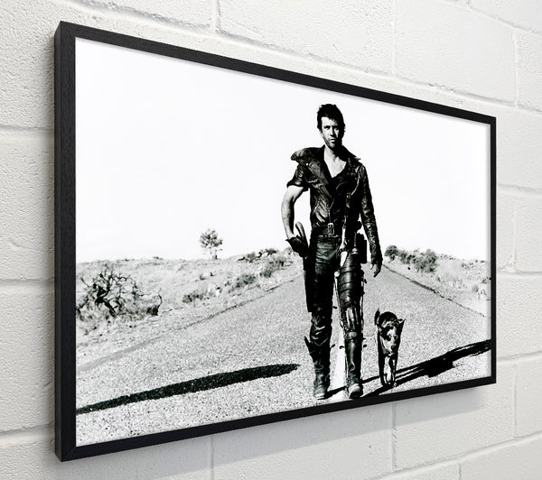Mad Max Highway Walk With Dog B n W