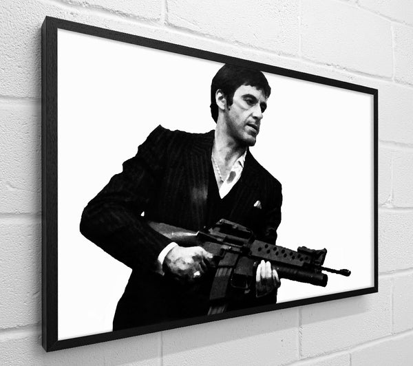 Scarface Tommygun B n W