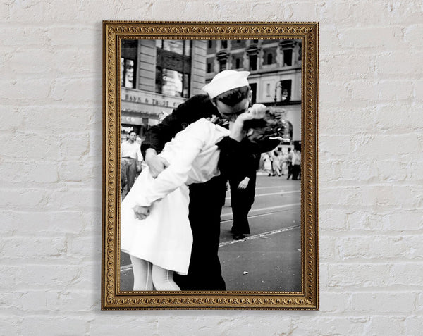 Kissing The War Goodbye Framed Print