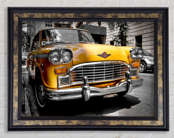 New York Yellow Cab Framed Print
