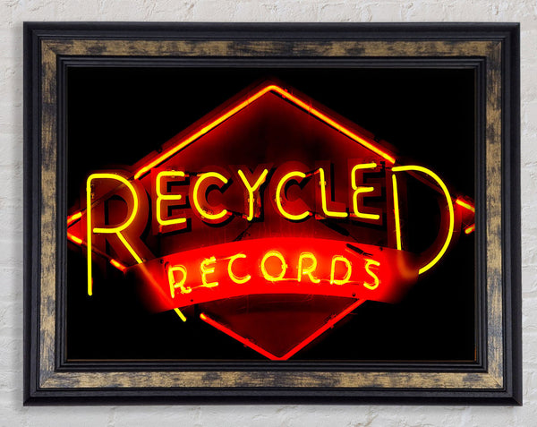 Recycled Records Framed Print