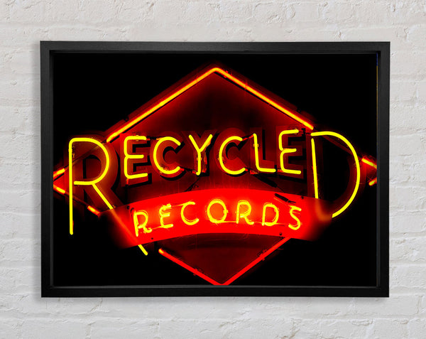 Recycled Records Framed Print