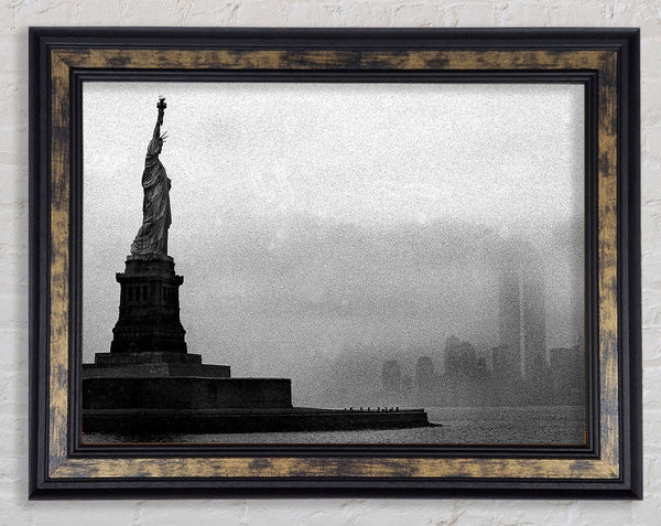 Statue Of Liberty Vintage Framed Print