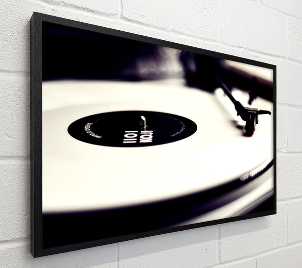 Vinyl Record Player Black And White