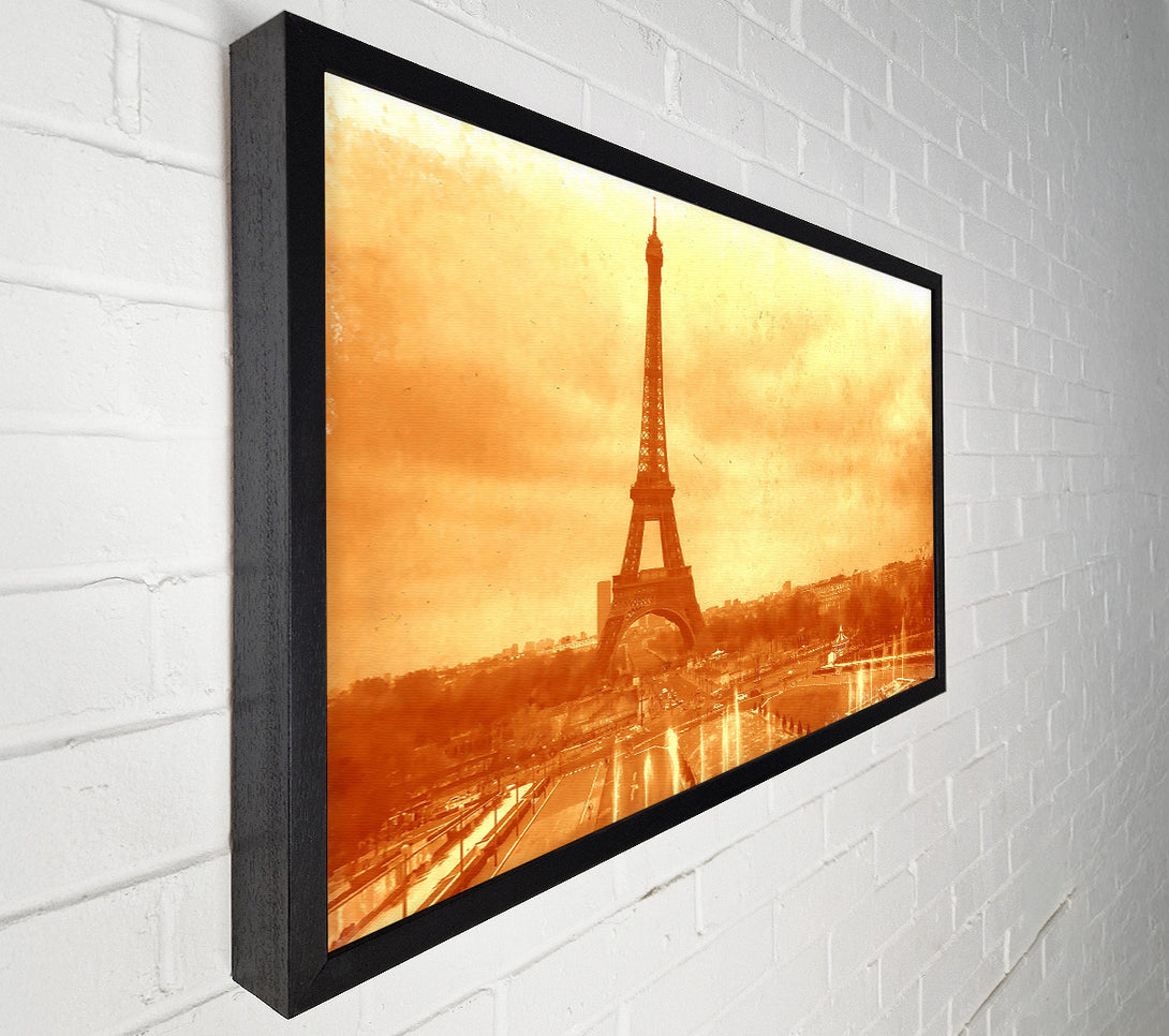  A Canvas Print of Old Image Of The Eiffel Tower Canvas Art