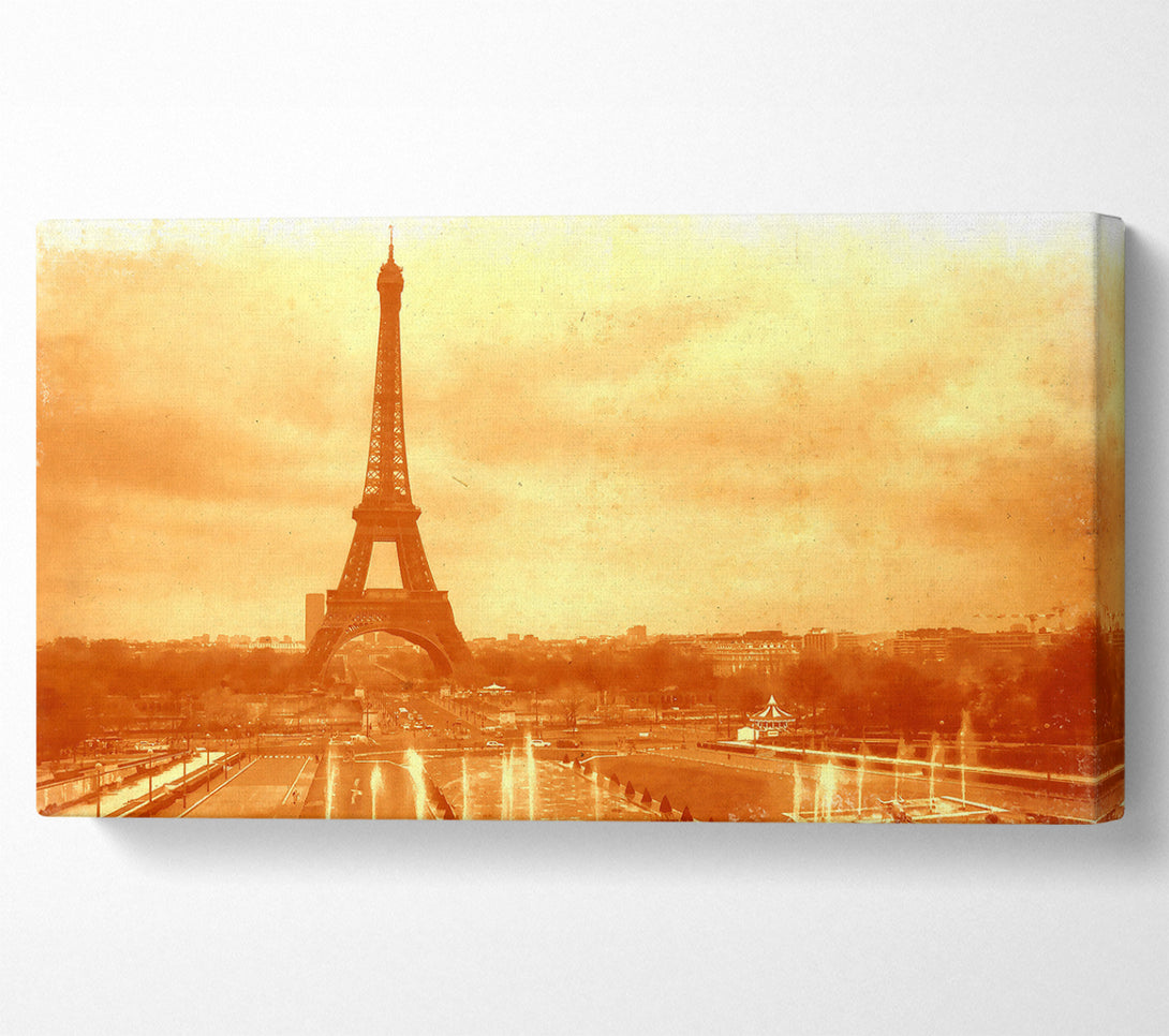  A Canvas Print of Old Image Of The Eiffel Tower Canvas Art