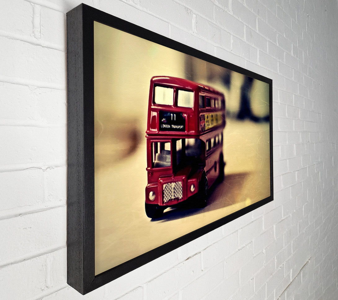  A Canvas Print of Old English Bus Toy Canvas Wall Art