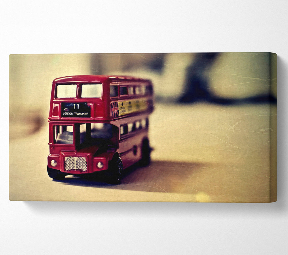  A Canvas Print of Old English Bus Toy Canvas Wall Art