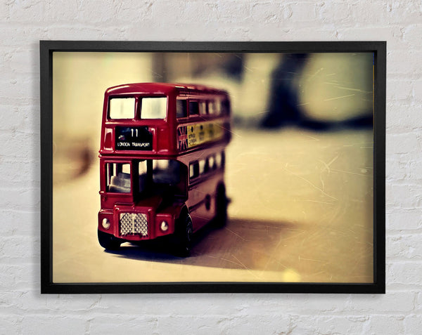 Old English Bus Toy Framed Print