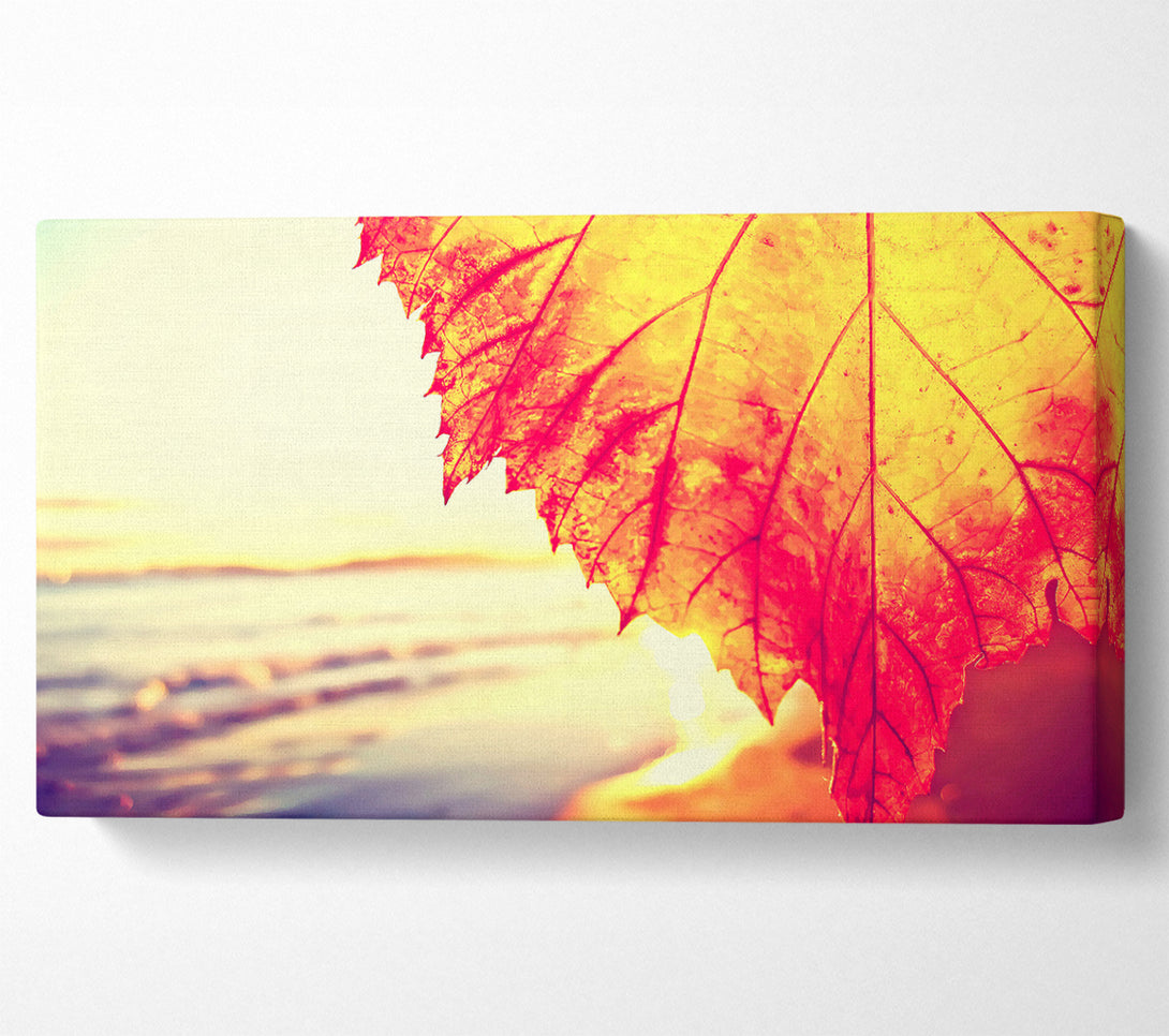  A Canvas Print of Rust Coloured Leaf Canvas Wall Art