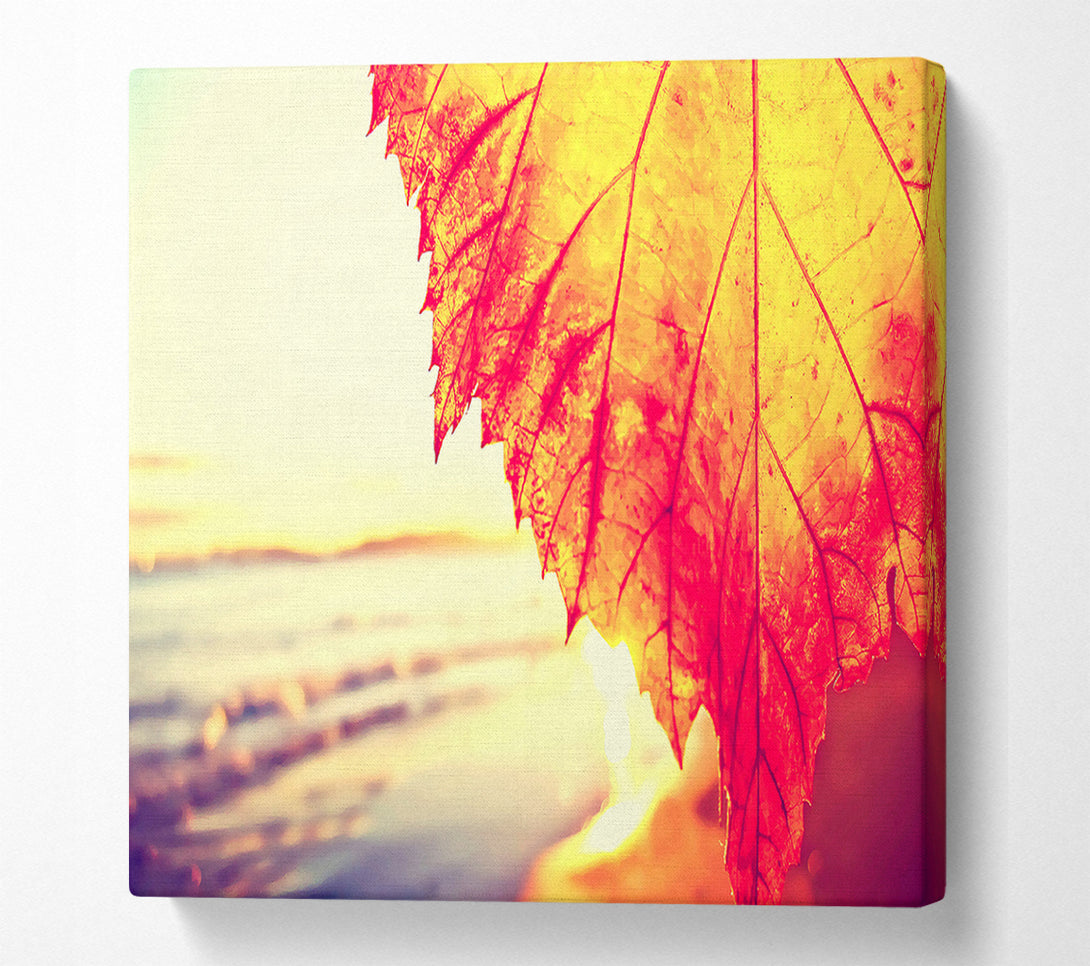  A Canvas Print of Rust Coloured Leaf Canvas Wall Art
